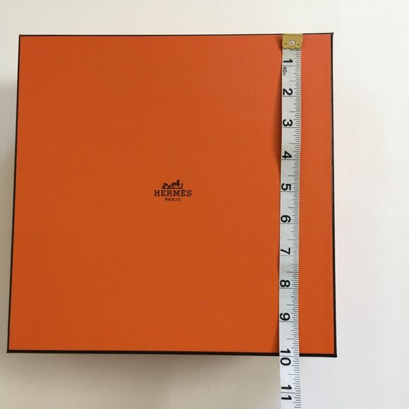 Hermes Square Gift Box with Fabric Cushion Tissue Paper Accessory Gift Box - Picture 11 of 14